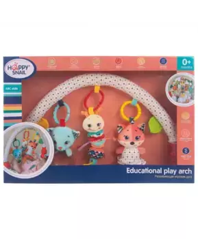 Развивающая игровая дуга с погремушками для новорожденных