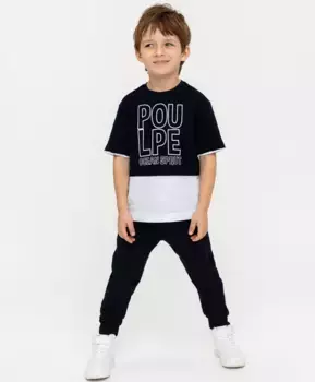 Двухцветная футболка с принтом Gulliver (98)