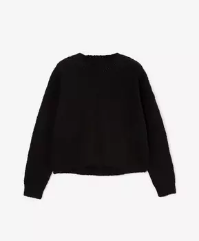 Джемпер из хлопковой буклированной пряжи черный GLVR