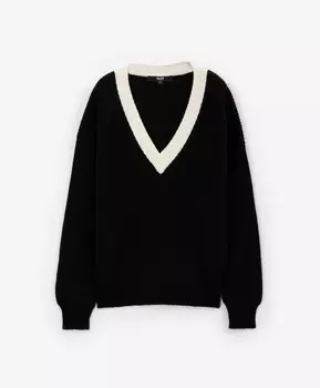 Джемпер объемный черный GLVR (S)