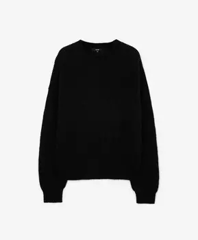 Джемпер свободной формы вязаный черный GLVR (S)