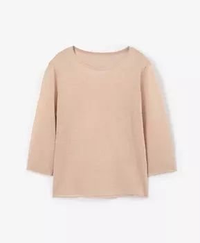 Джемпер тонкий вязаный полуприлегающего силуэта с рукавами 3/4 бежевый GLVR (XL)