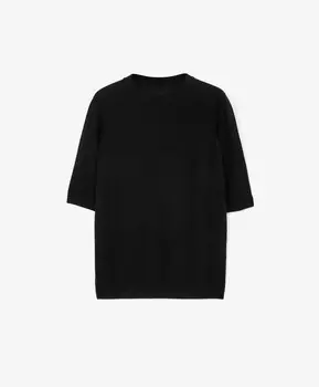 Джемпер вязаный из пряжи с шелком черный GLVR