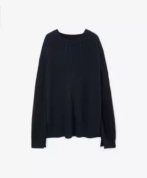 Джемпер вязаный оверсайз синий GLVR