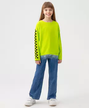Джинсы клеш с эффектом омбре Button Blue (158)