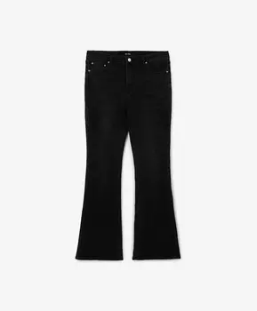 Джинсы-клеш средней посадки серые GLVR (S)