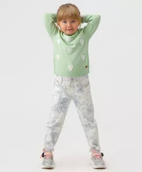 Джинсы mom fit голубые Button Blue (104)
