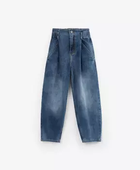 Джинсы Mom-fit синие Gulliver (164)