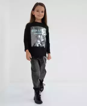 Джинсы mom fit со съемной цепью Gulliver (116)