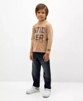 Джинсы на флисе синие Gulliver (122)