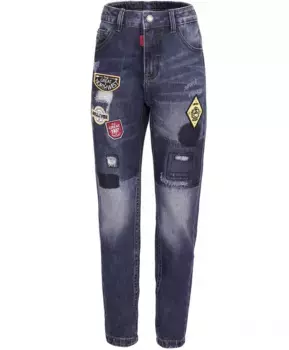 Джинсы с нашивками Gulliver (140)