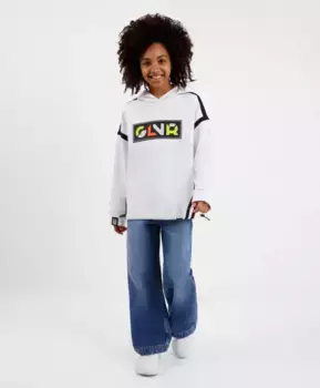 Джинсы широкие синие Gulliver (158)