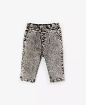 Джинсы утеплённые серые для девочки Gulliver (80-48)