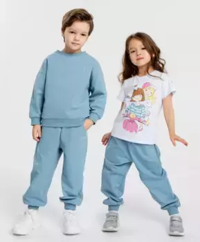 Джоггеры базовые голубые детские Button Blue (104)