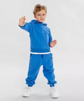 Джоггеры базовые с поясом на резинке синие детские Button Blue (98)