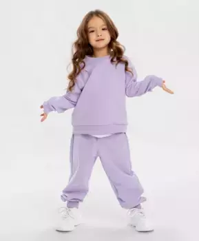 Джоггеры базовые сиреневые для девочки Button Blue (122)