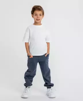 Джоггеры-карго с поясом на резинке синие для мальчика Button Blue (104)