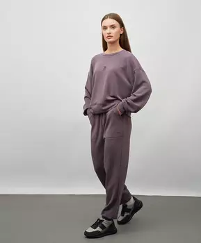 Джоггеры мягкие с утяжкой на поясе для женщины фиолетовые Jumkey (S)