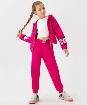 Джоггеры с лампасами розовые Button Blue (158)