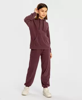 Джоггеры с поясом на резинке фиолетовые для девочки Button Blue (134)