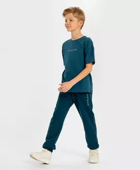Джоггеры с поясом на резинке синие детские Button Blue (110)