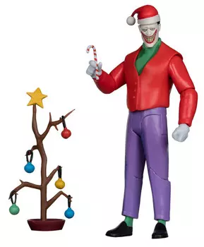 Фигурка героя Рождественский Джокер с артикуляцией McFarlane