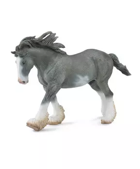Фигурка лошади Клейдесдальский жеребец серый, XL