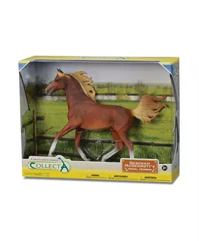 Фигурка лошади Жеребец Арабский гнедой 1:12