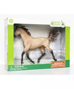 Фигурка лошади Жеребец Полуарабский булано-саврасый 1:12, Deluxe в подарочной упаковке