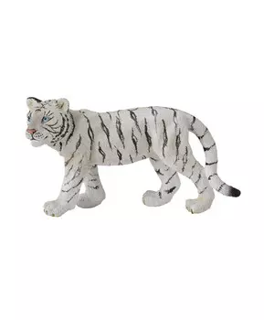 Фигурка животного гуляющий белый Тигрёнок