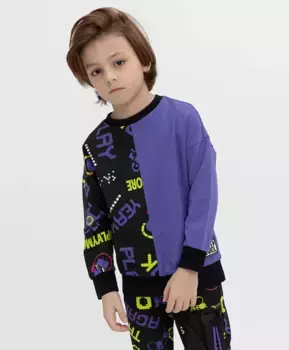 Фиолетовый свитшот Button Blue (104)