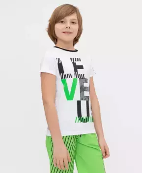 Футбока с принтом для мальчика Button Blue (128)