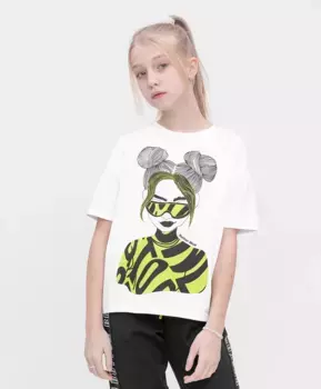 Футболка белая Button Blue (134)