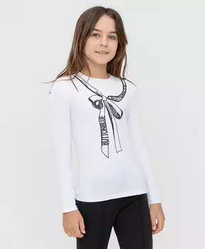 Футболка белая с декором Button Blue (152)