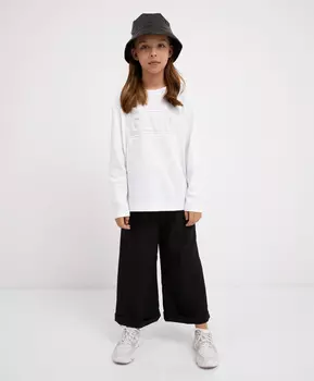 Футболка белая с длинным рукавом Gulliver