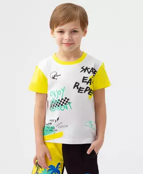 Футболка белая с принтом Button Blue (98)