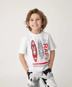 Футболка белая с принтом Gulliver