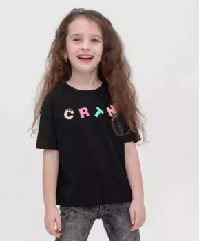 Футболка черная Button Blue (116)