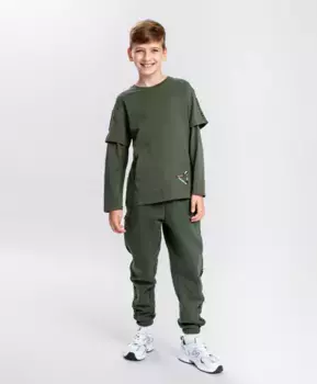 Футболка цвета хаки Button Blue (140)