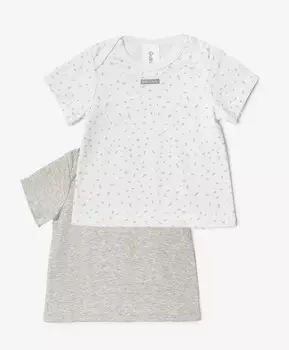 Футболка для мальчика из мерсеризированного трикотажа комплект из 2-х штук мультицвет Gulliver