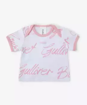 Футболка из хлопка с принтом 2 шт. Gulliver (1-3 м)