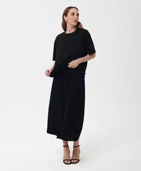 Футболка из мерсеризированного хлопка с коротким рукавом черная GLVR (XL)