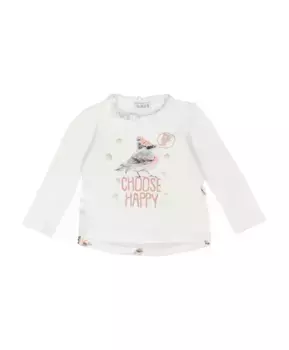 Футболка молочного цвета с баской Gulliver (74)