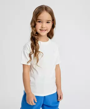 Футболка оверсайз бежевая детская Button Blue (128)