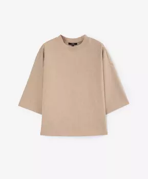 Футболка оверсайз из интерлока с эффектом варки GLVR