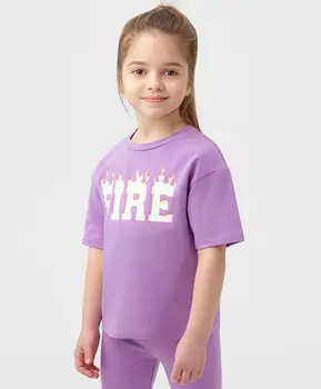 Футболка оверсайз с коротким рукавом Button Blue (98)