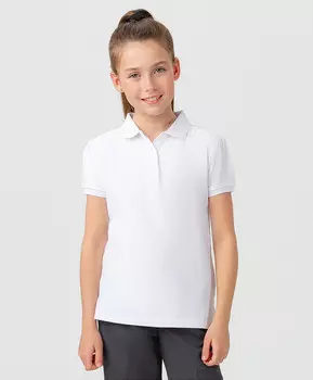 Футболка-поло белая Button Blue (164)