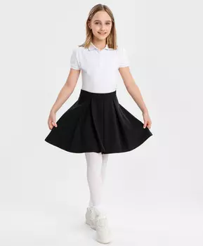 Футболка-поло с отложным воротником с коротким рукавом белая Button Blue (170)