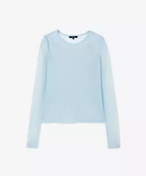 Футболка прилегающего силуэта из сетки голубая GLVR (XL)