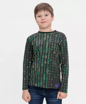 Футболка с длинным рукавом и патчем Button Blue